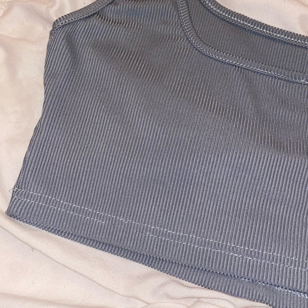 Shein Gray Ribbed Two-Piece Set - Size Small - Picture 4 of 7
